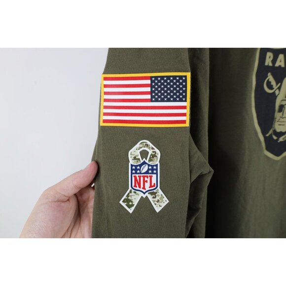 Nike Mens XL Salute To Service Las Vegas Raiders Football Long Sleeve T-Shirt - Picture 6 of 14